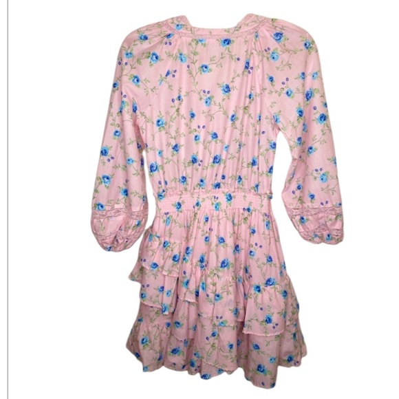 LoveShackFancy x Target Esme Dress Pink Floral Excellent Size XS - Picture 5 of 9